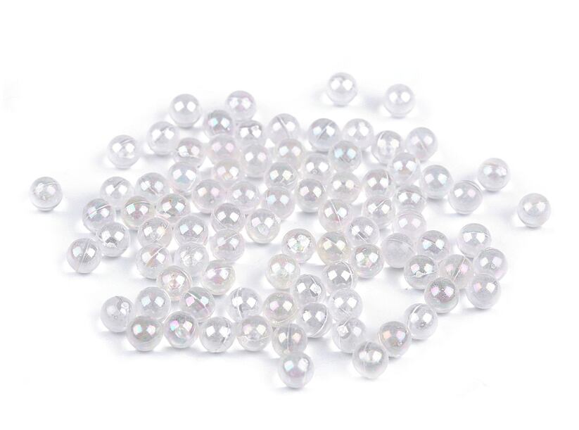 Perly k nýtování - duhované Ø 6 mm (10g)