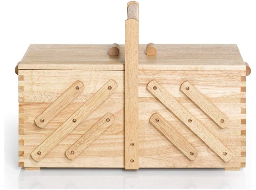 Kazeta - dřevěný košík na šicí potřeby, vel. L - světlý - PRYM