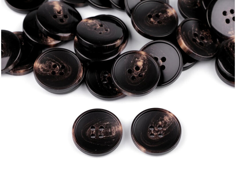 Knoflík hnědý 44" (50ks)