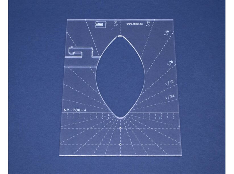 Quiltovacie pravítko list NP-P06-4 - 4 palcové