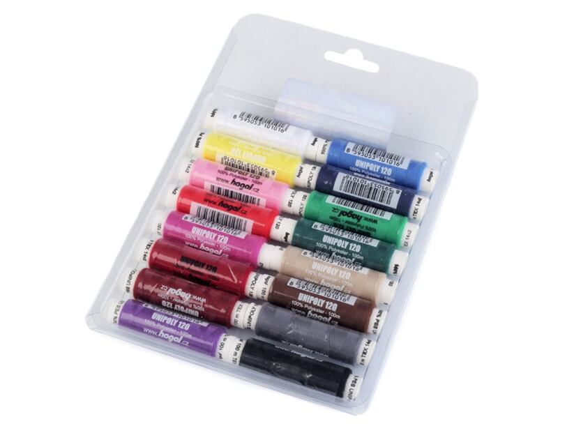 Sada nití PES Unipoly - mix farieb (16x100m)