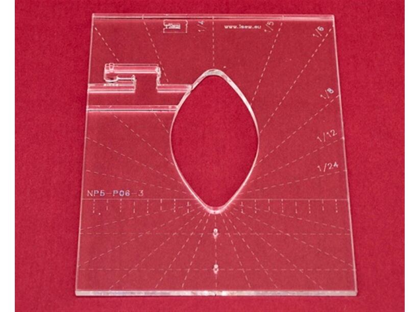 Quiltovacie pravítko list NP5-P06-3 - 3 palcové