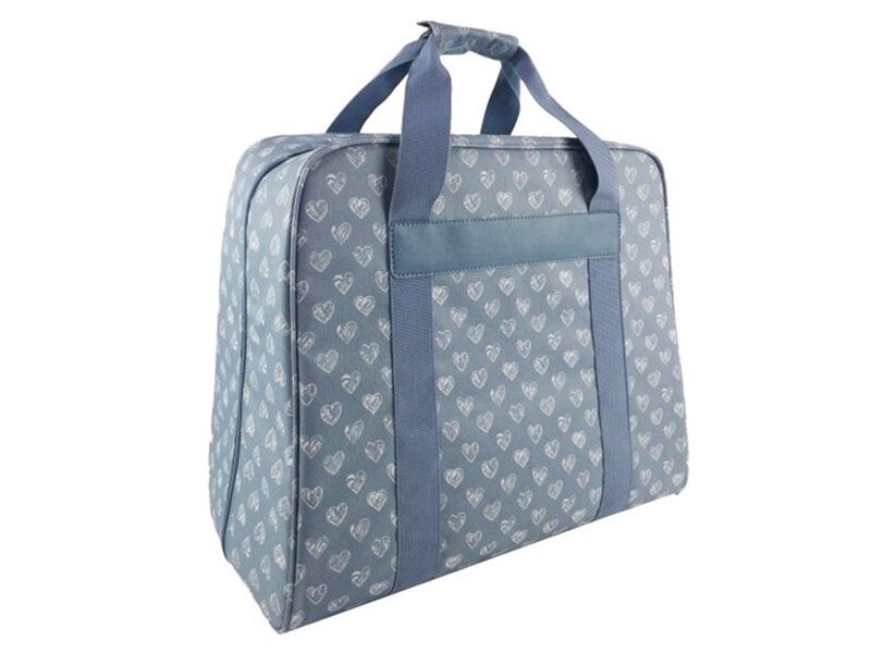 Taška na šijací stroj - modro-biela