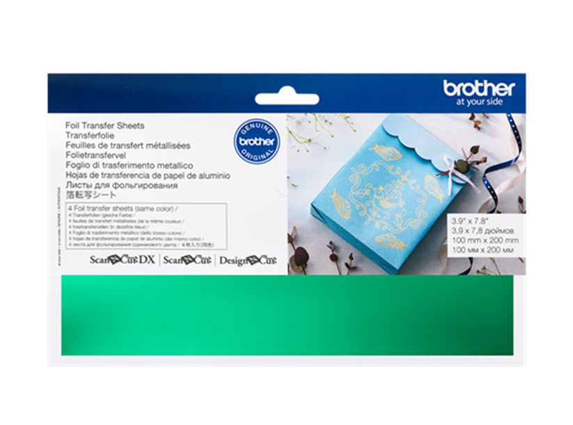 Kovová fólia - zelená - pre rezací ploter Brother