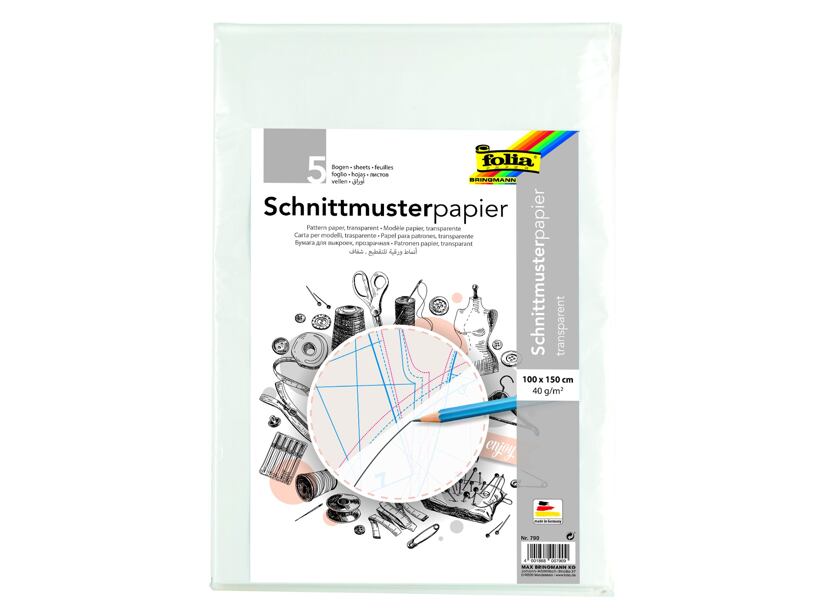 Priehľadný papier na strihy 100x150cm - 5 hárkov