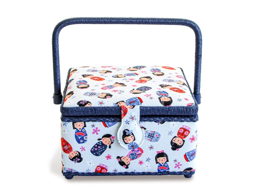 Kazeta - košík na šitie - Kokeshi, vel. M - PRIM