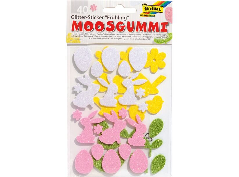 Samolepky z moosgummi - veľkonočné motívy (40ks)