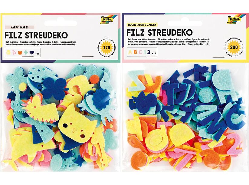 Filcové výseky - pastelové