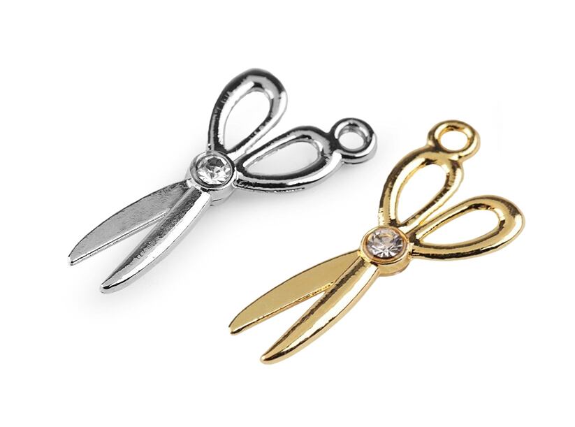 Kovový prívesok / ťaháčik na zips - nožnice