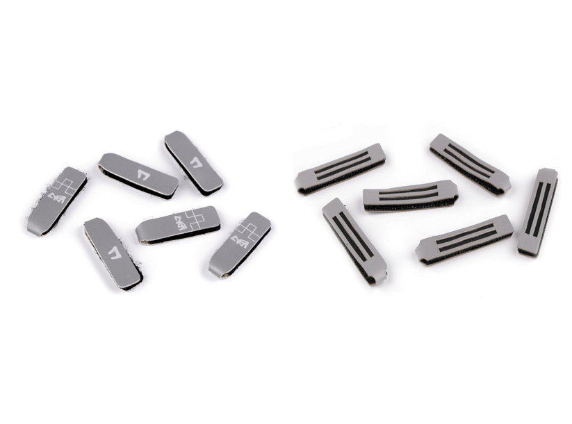 Reflexní taháček na zip - světle šedý