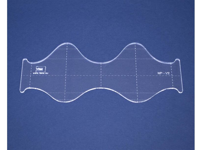 Quiltovacie pravítko vlnky NP-V2