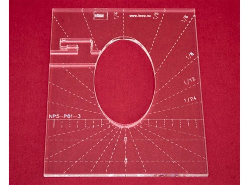 Quiltovacie pravítko elipsa NP5-P01-3 - 3 palcové