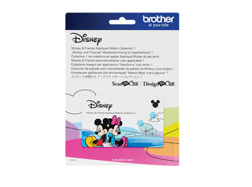 Karta so vzormi DISNEY - aplikácia - rezací ploter Brother
