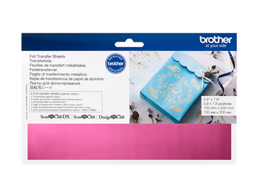 Kovová fólia - ružová - pre rezací ploter Brother