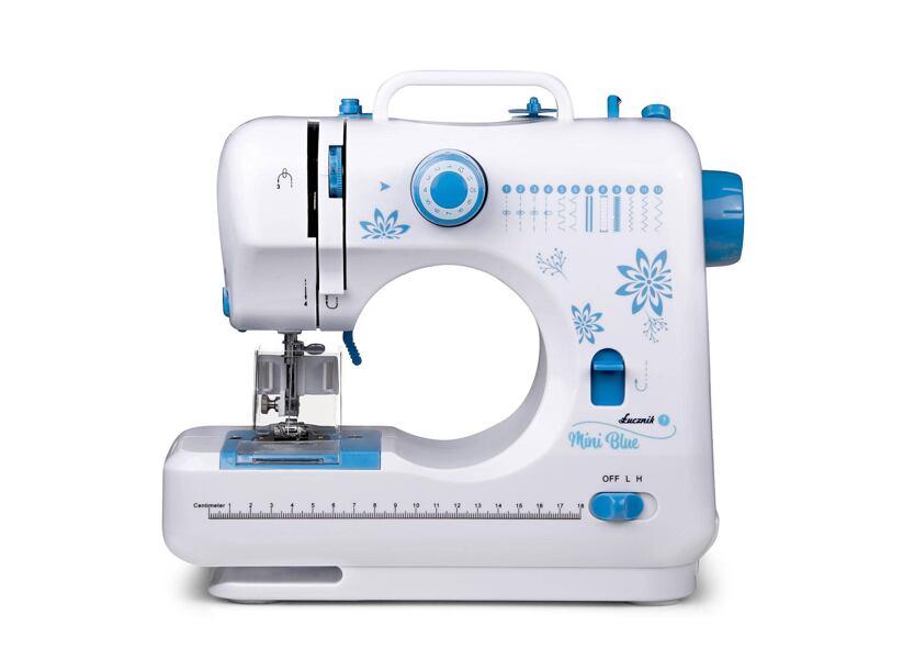 Šijací stroj Lucznik Mini Blue vr. chrániče prstov