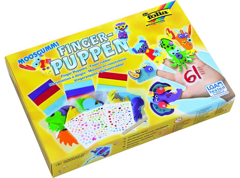 Veľká kreatívna súprava - Prstoví maňušky z moosgummi