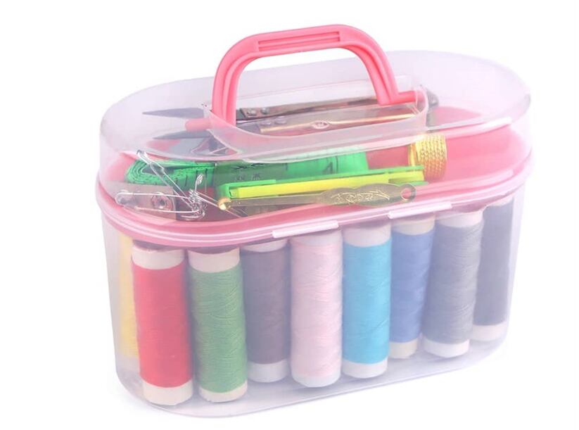 Súprava na šitie v boxe - ružová