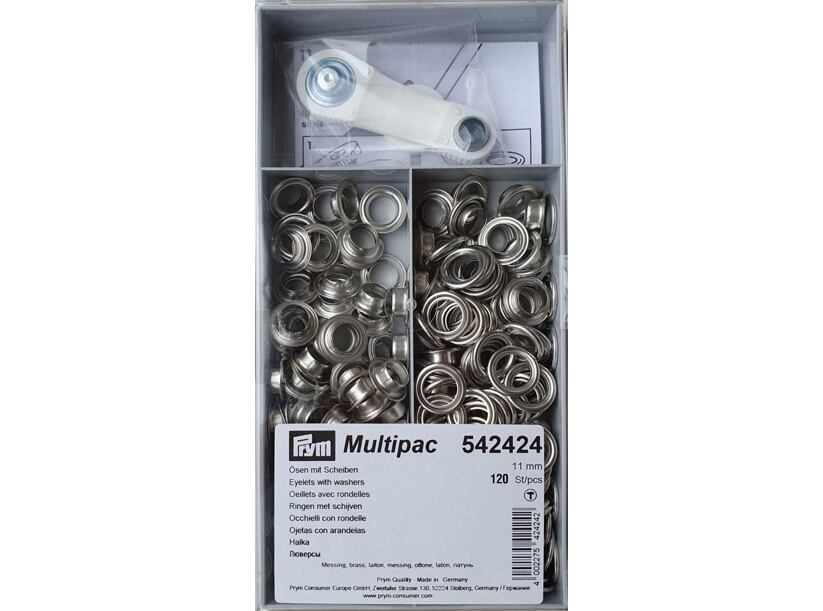 Priechodky 11mm s podložkou nikel (120ks) - PRYM