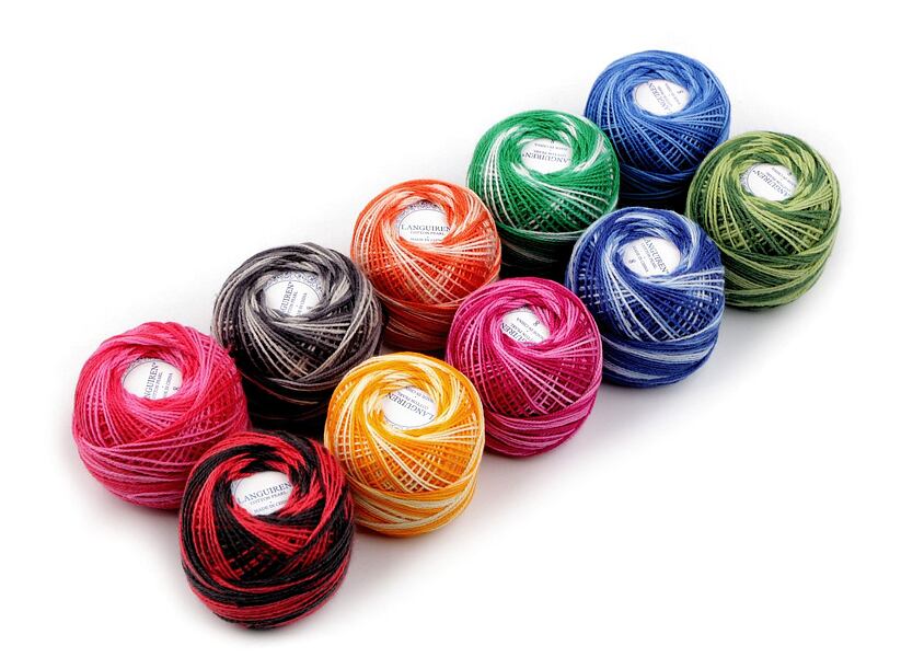 Bavlnená priadza ombré (10g) - 10ks mix