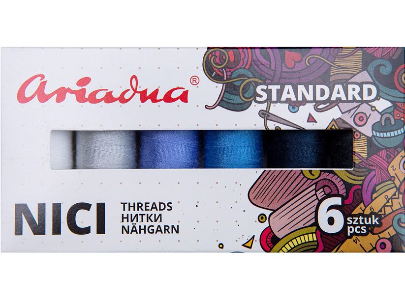 Súprava šijacích nití PES Ariadna Talia (6x200m) - Winter