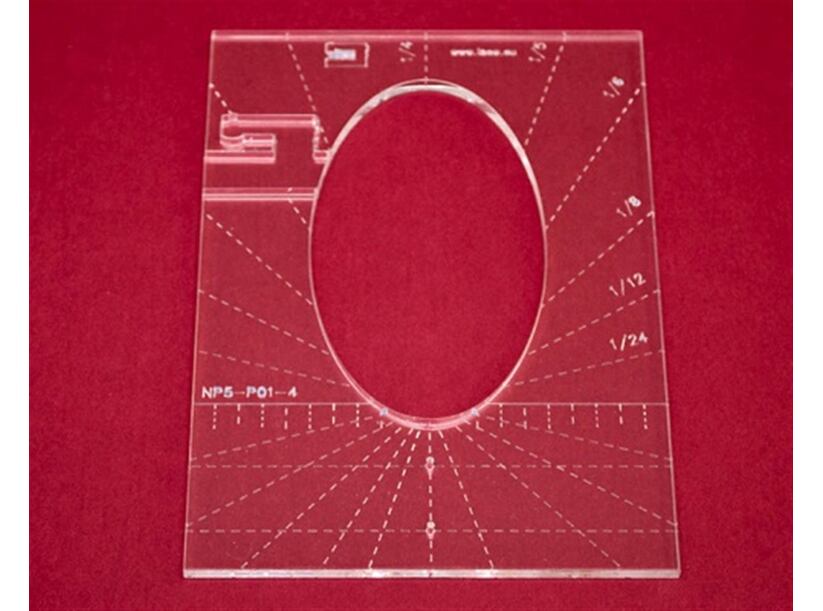 Quiltovacie pravítko elipsa NP5-P01-4 - 4 palcové