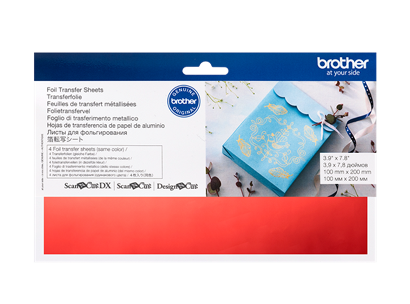 Kovová fólia - červená - pre rezací ploter Brother