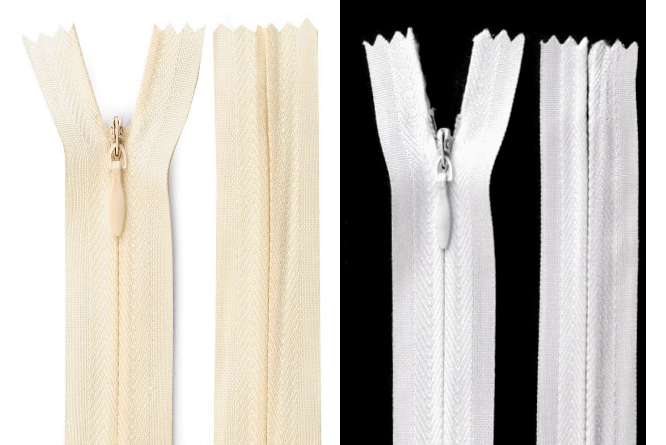 Zips špirálový skrytý 3 mm dĺžka 60 cm