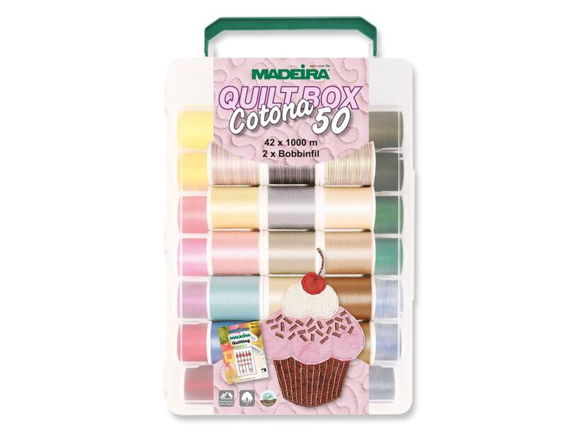 Vyšívacie a quiltovacie nite Madeira Quilt box Cotona 50 (26x1000m+16x1000m)