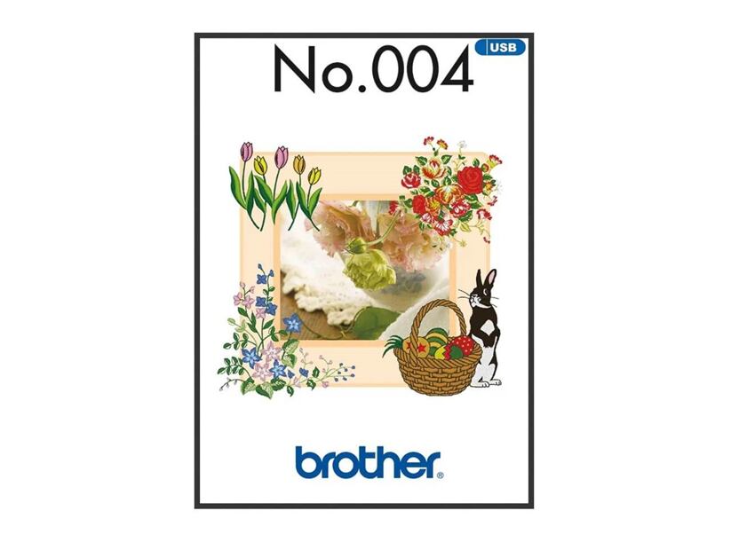 Vyšívacie vzory Brother č. 4 USB - Jarné motívy