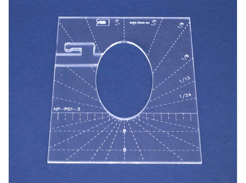 Quiltovacie pravítko elipsa NP-P01-3 - 3 palcové