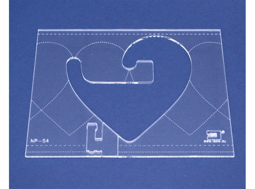 Quiltovacie pravítko bordúra srdca NP-S4