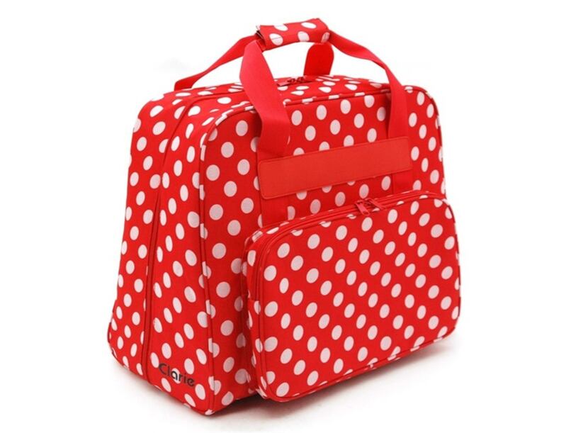 Taška na šijací stroj - červenobiela