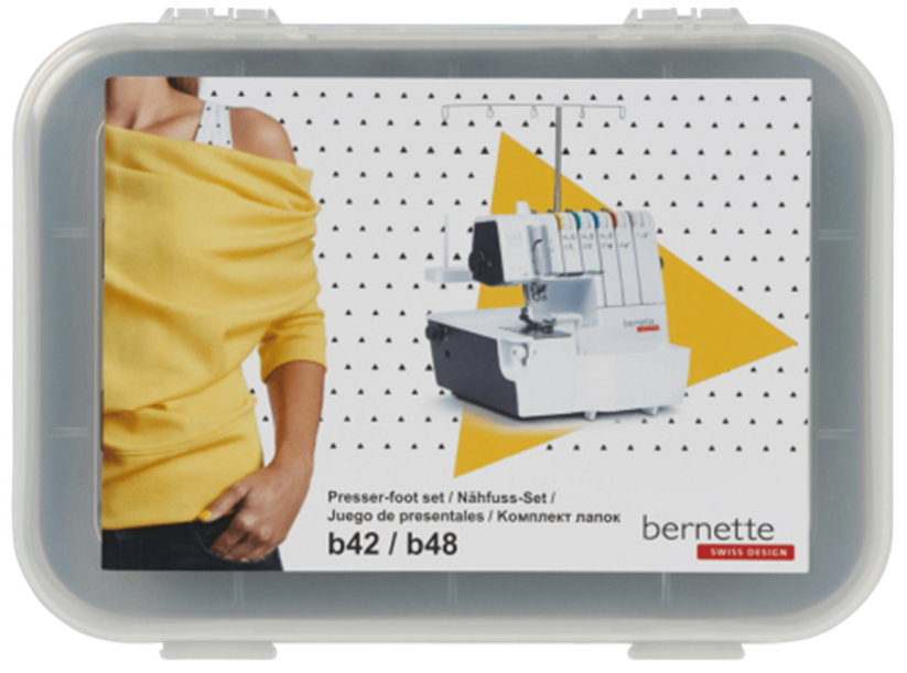 Súprava 8 pätiek - coverlocky Bernette b42, b48