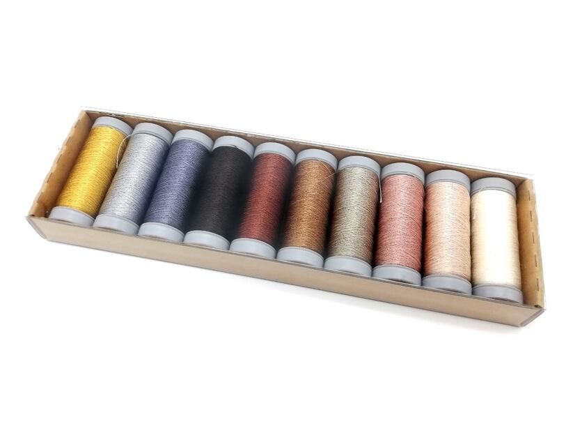 Sada vyšívacích nití 100% viskóza - Latte (10x200m)