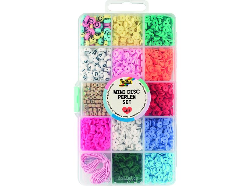 Set korálikov a diskov v krabičke (1832ks)