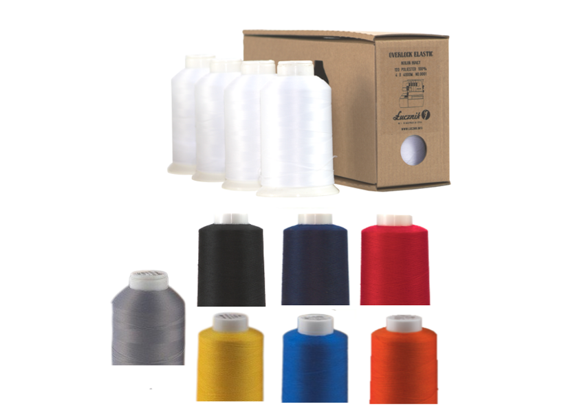 Sada nití OVERLOCK chemlon v darčekovom balení (4x4000 m)