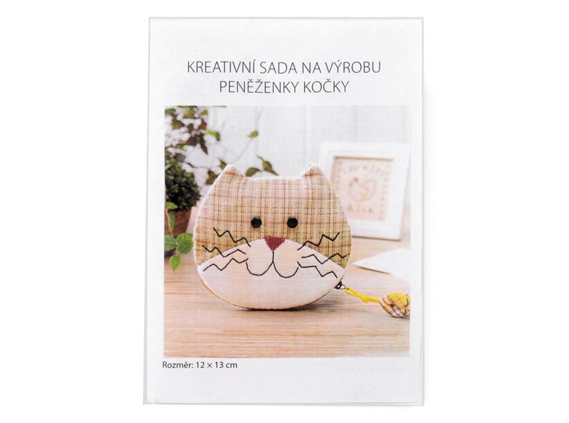 Kreativní sada na výrobu peněženky - kočka