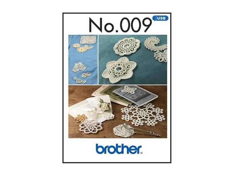 Vyšívacie vzory Brother č. 9 USB - Čipkové motívy