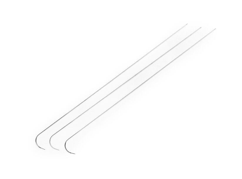 Ihly na korálky zahnuté (3ks)