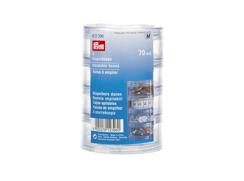 Stohovateľné okrúhle dózy (ø70mm) 4ks - PRYM