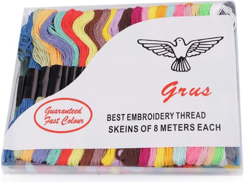 Sada vyšívací příze typu mouline Grus