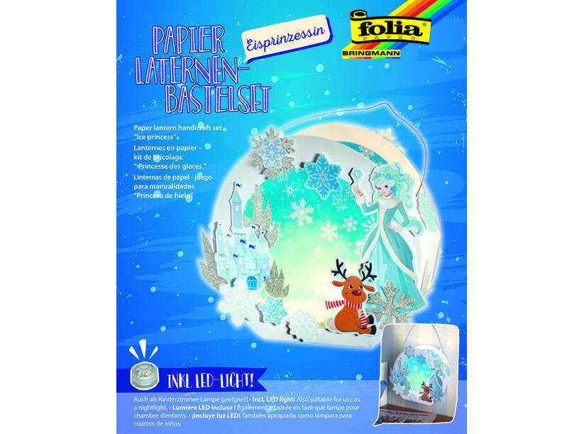 Sada na výrobu lampiónov s LED svetlom - ľadové kráľovstvo