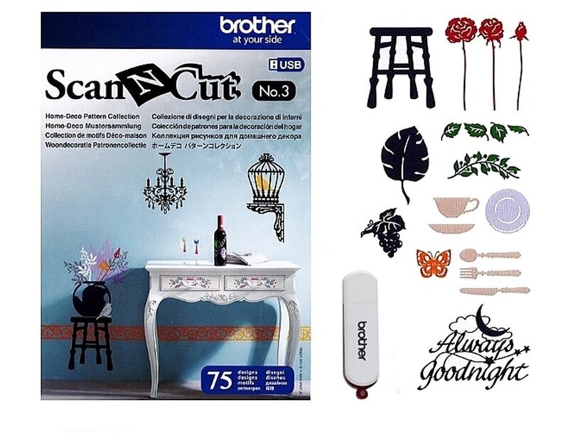 USB3 - dekoračné vzory pre rezací ploter Brother