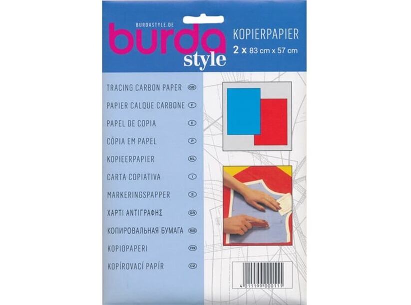 Kopírovací papier 2ks 83x57cm - červený, modrý - Burda