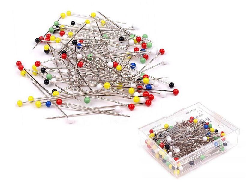 Špendlíky so sklenenou hlavičkou 48mm (100ks) Galant