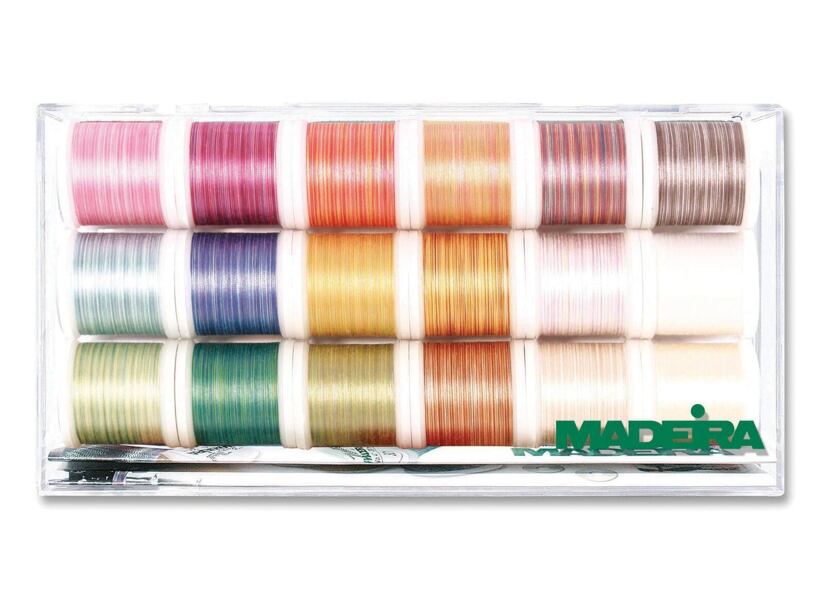 Vyšívacie a quiltovacie nite Madeira Cotona 50 box (18x200m)