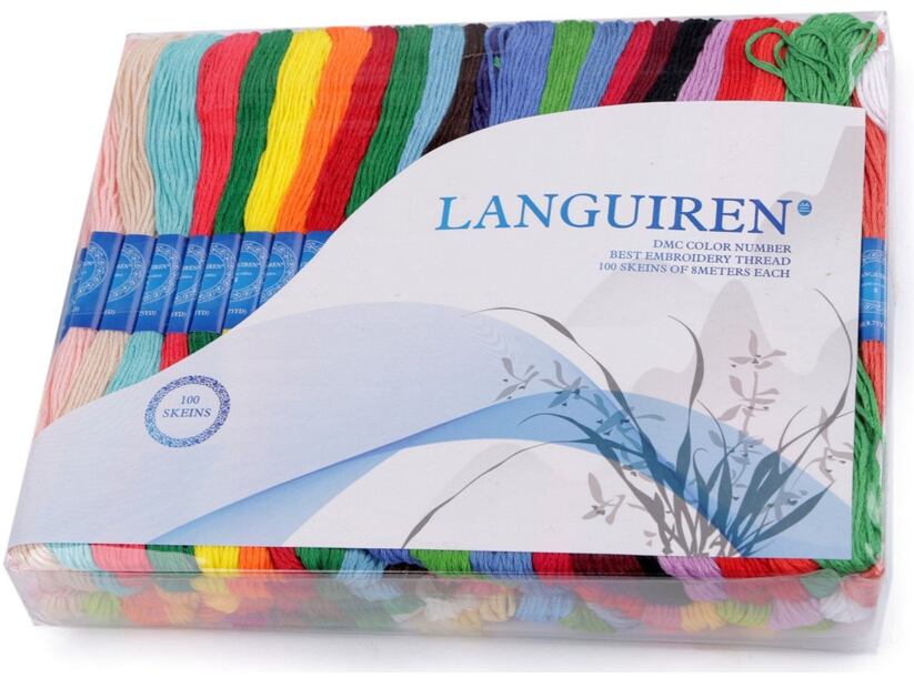 Sada vyšívacej priadze typu mouline (100ks/8m) Languiren