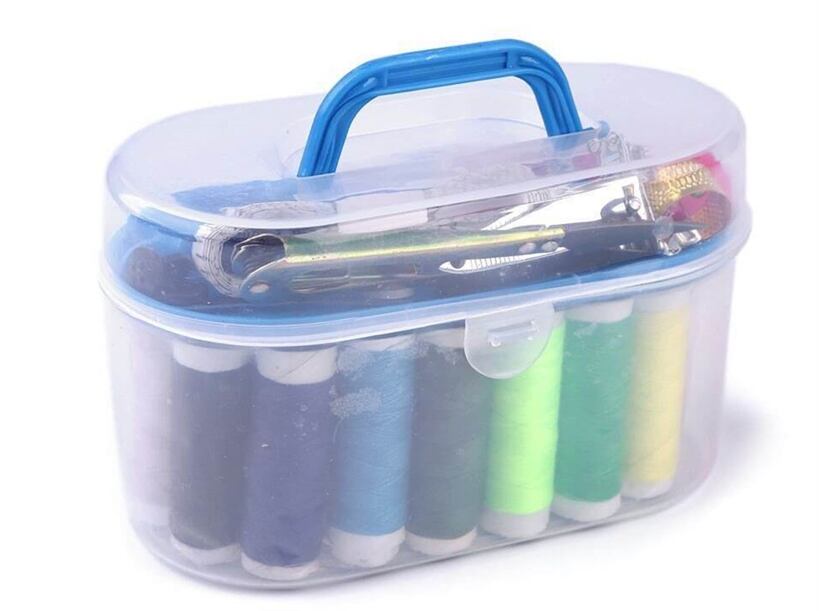 Súprava na šitie v boxe - modrá