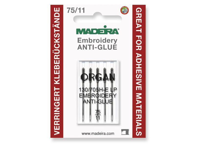 Ihly Madeira EMBROIDERE ANTI-GLUE 130/705H-E LP (5x75/11) proti lepeniu