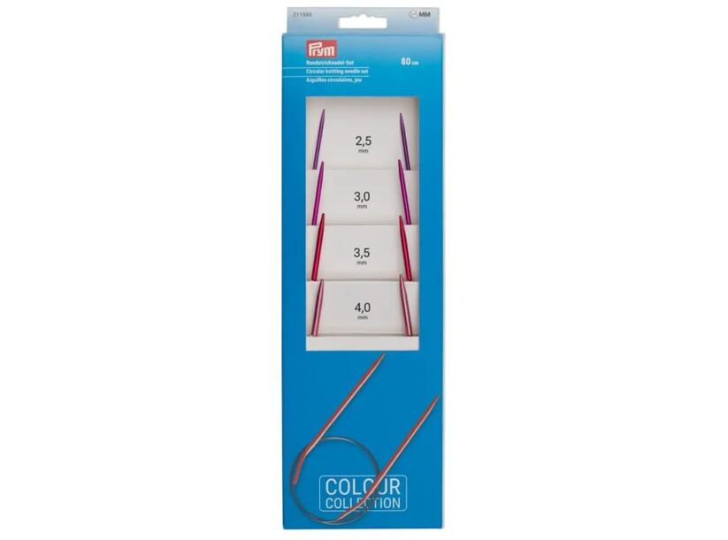 Sada farebných kruhových pletacích ihlíc - PRYM (4ks)